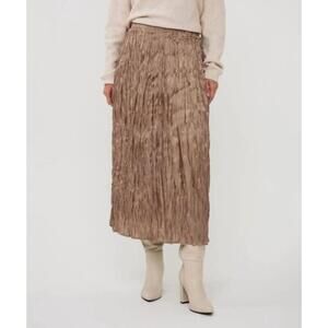 NEW ESQUALO andora plisse skirt in gold